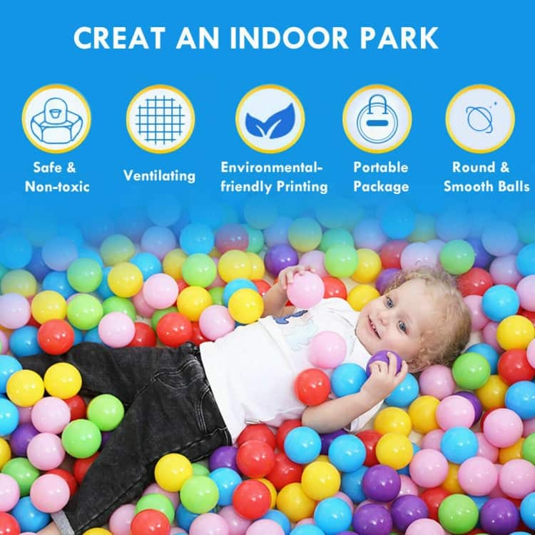 Pink Portable Kid Play House Play Tent with 100 Balls - 33.5" x 33.5" x 39.5"