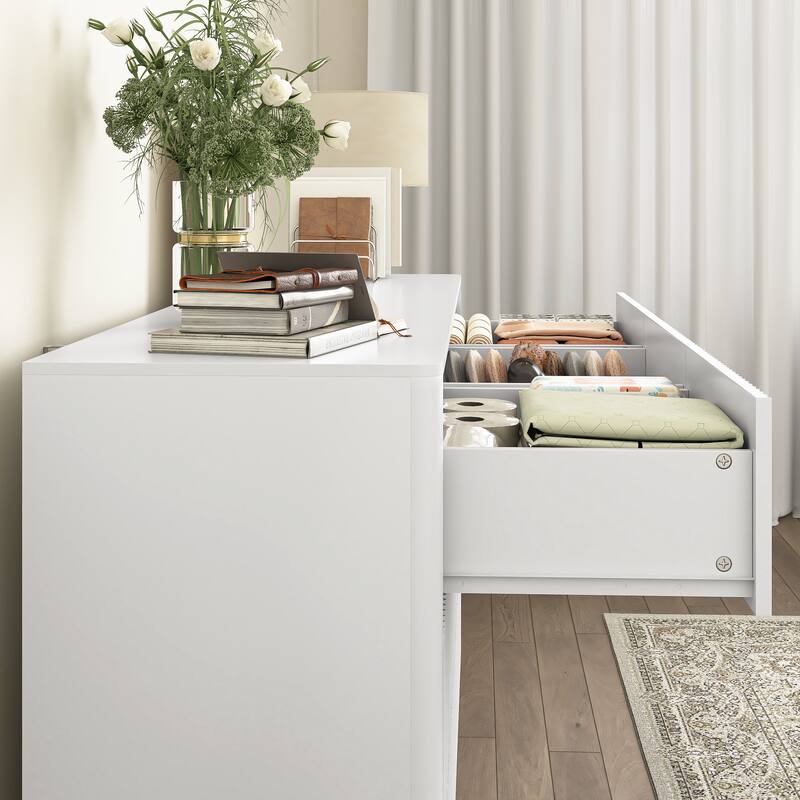 Large Floor Chest of Drawers 9 Drawer Dresser for Bedroom, Freestanding Storage Cabinet Side Table TV Stand