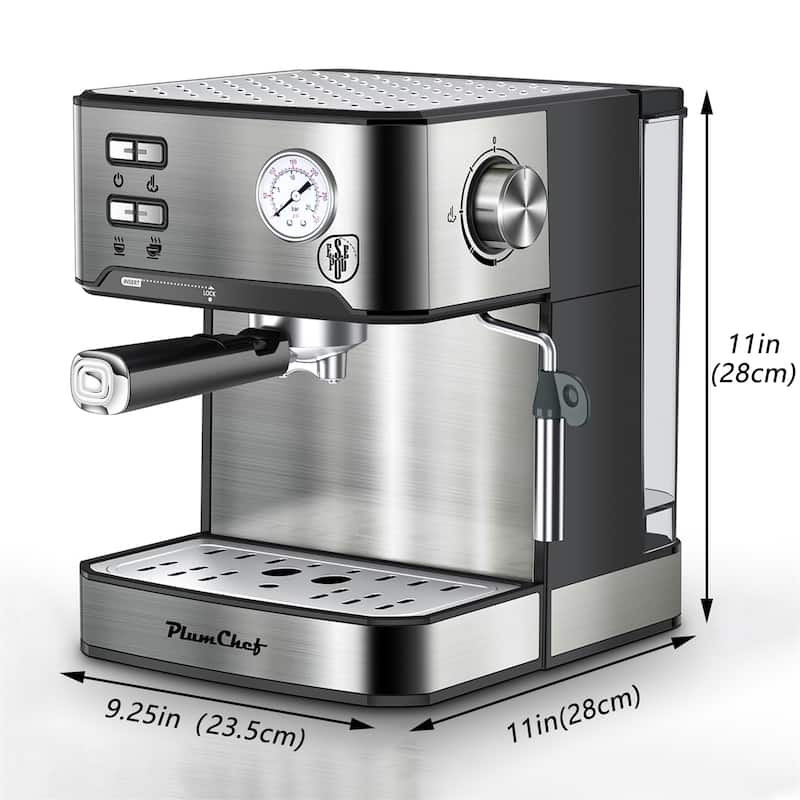 20 Bar Professional Espresso Machine with Milk Frother, ESE Pod Compatible
