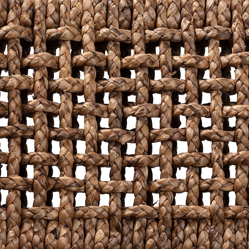 Alise Handwoven Seagrass Counter Stool with Mahogany Wood - Counter-Height Chair for Kitchen Island or Home Bar