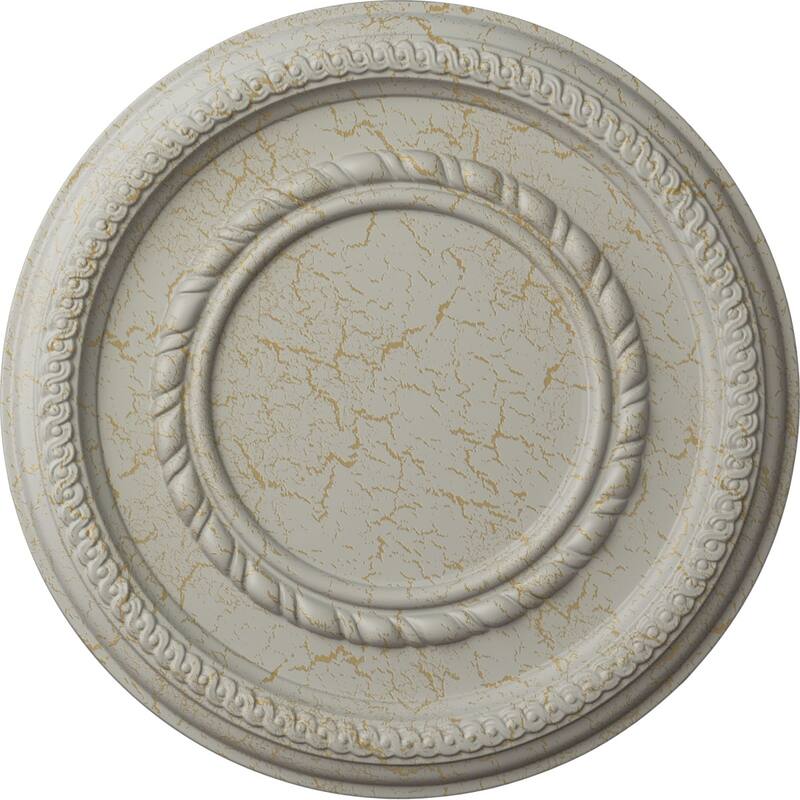 12 5/8"OD x 1 1/8"P Federal Roped Small Ceiling Medallion