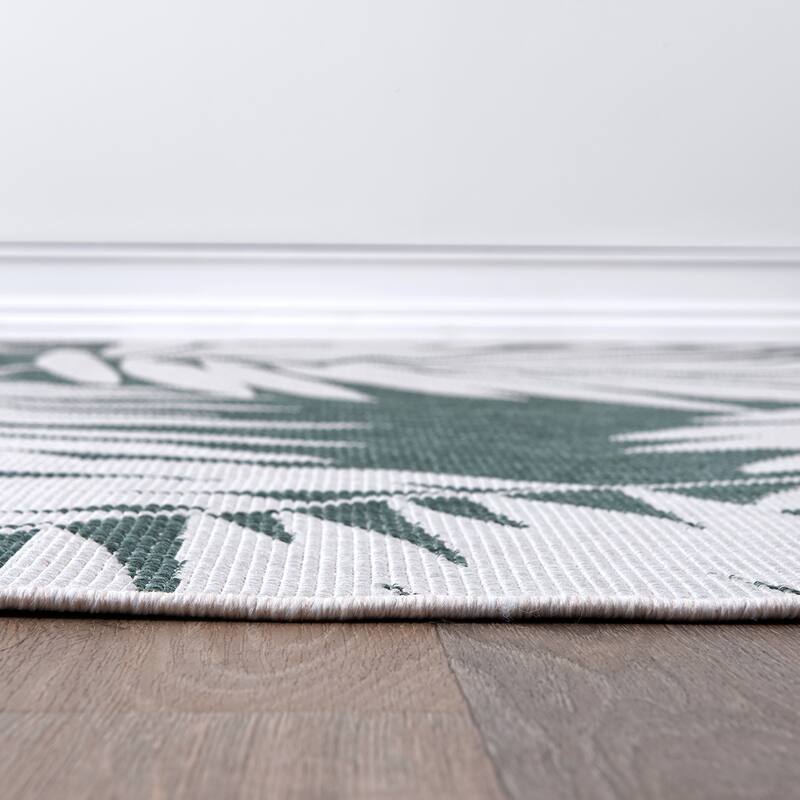 World Rug Gallery Floral Nature Inspired Indoor/Outdoor Area Rug