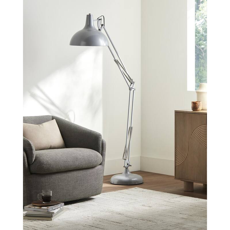 Livabliss Livigno Rustic Accent Floor Lamp - 70"H x 15"W x 35"D - Gray