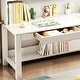 preview thumbnail 12 of 18, Kids Desk Wood Study Desk Writing Desk with Bookshelf