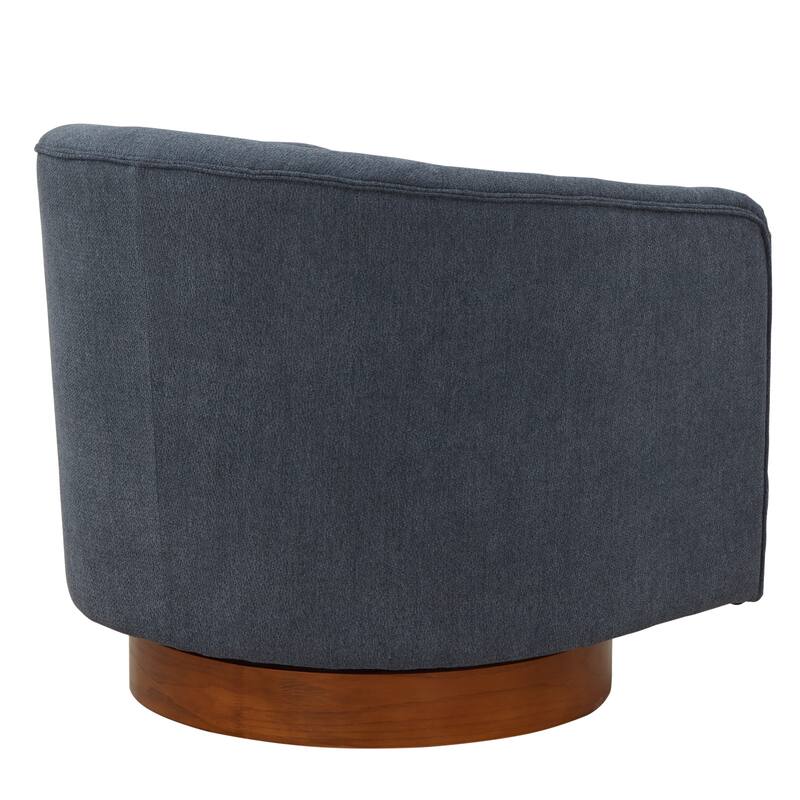 Maxine Chenille Fabric Wood Base Swivel Accent Chair by Greyson Living - 28.5"W x 28.75"D x 28"H
