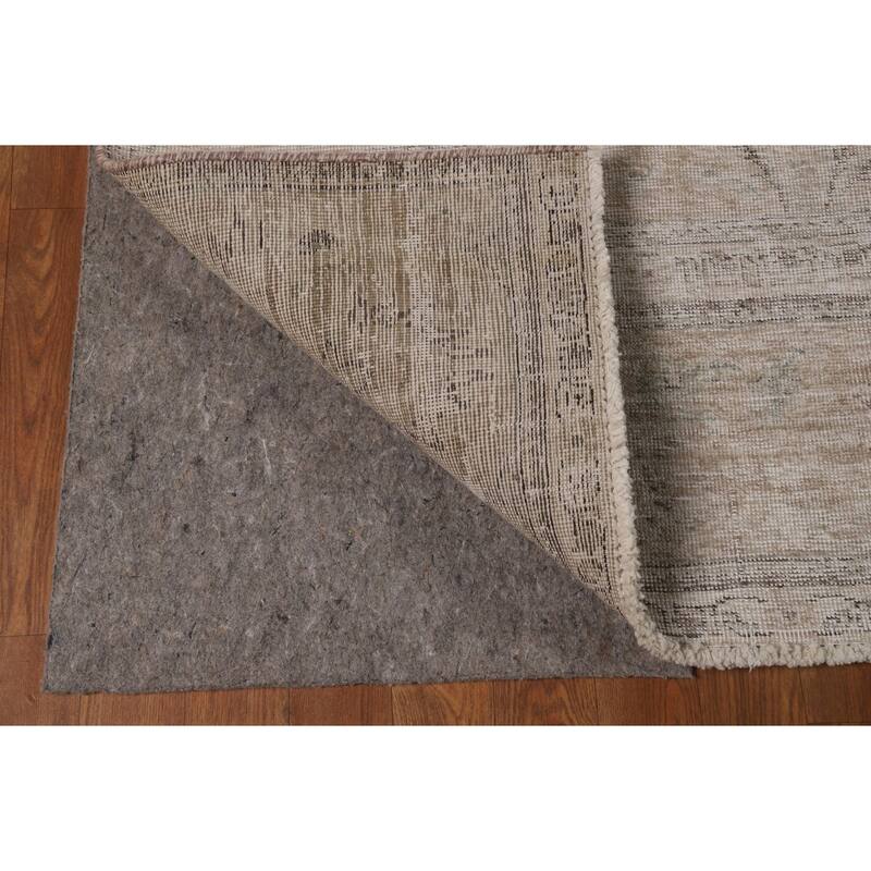 Distressed Tabriz Persian Vintage Rug Hand-Knotted Wool Carpet - 8'11"x 12'9"