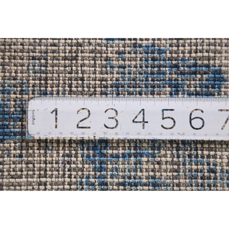 Contemporary Abstract Oriental Runner Rug Handmade Wool Carpet - 2'11"x 8'3"