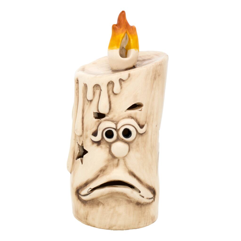 National Tree Company 6.5" White Halloween Porcelain Candle - 6.5 in