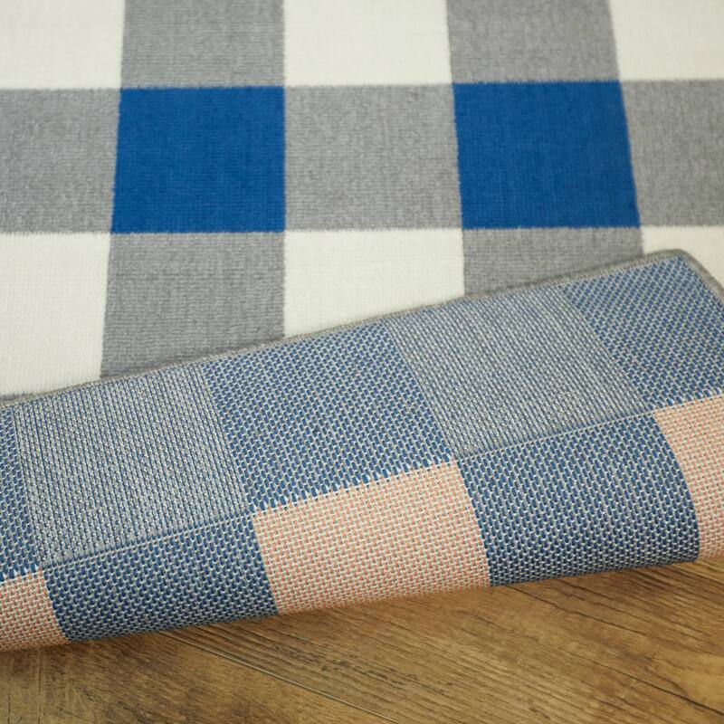 Porch & Den Morgen Gingham Check Indoor/Outdoor Area Rug