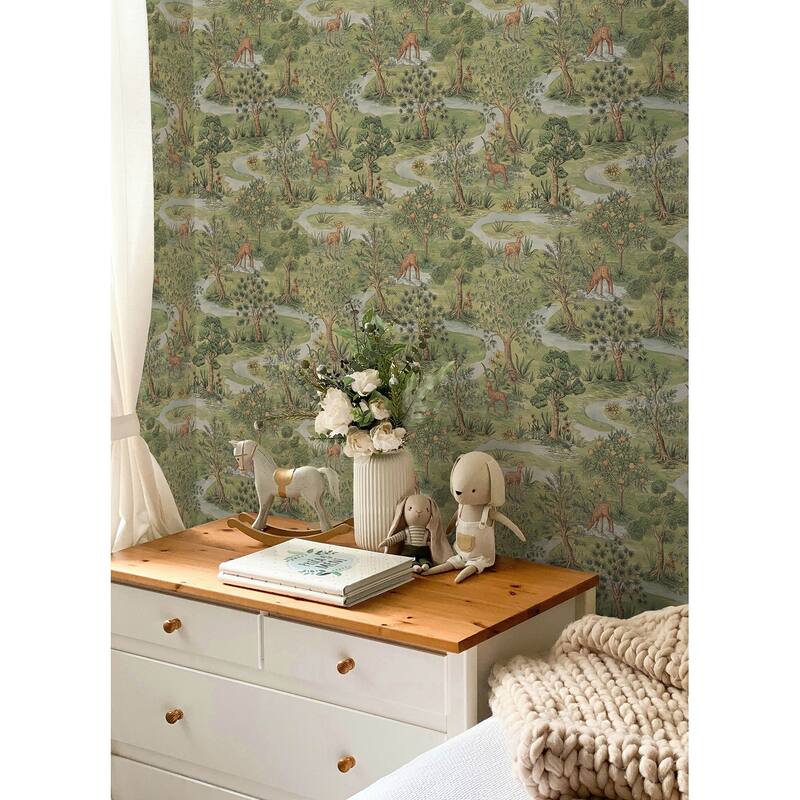 Chris Loves Julia x NuWallpaper Bramble Forest Peel and Stick Wallpaper