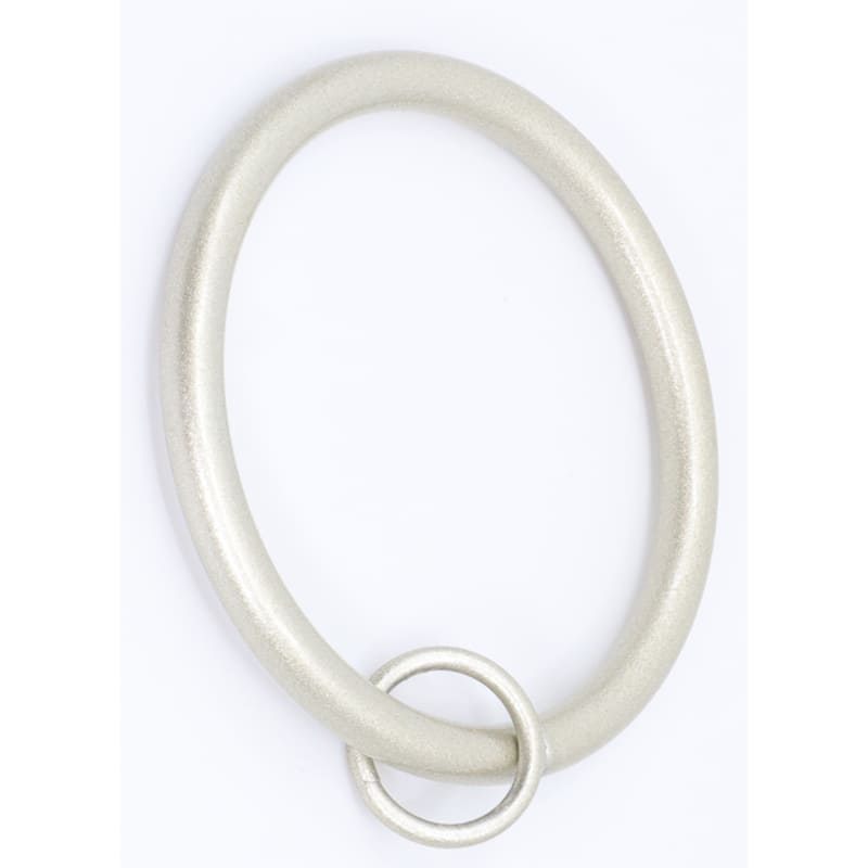 Meriville 2-Inch Inner Diameter Metal Flat Curtain Rings with Eyelets