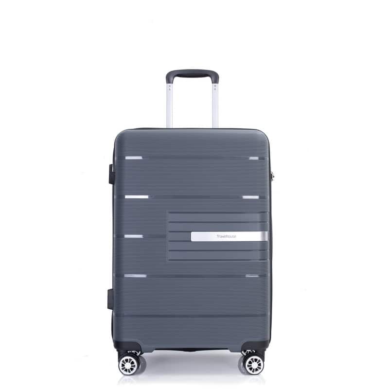 Double Spinner Wheels PP Luggage Sets Hardshell Suitcase with TSA Lock,3-Piece Set