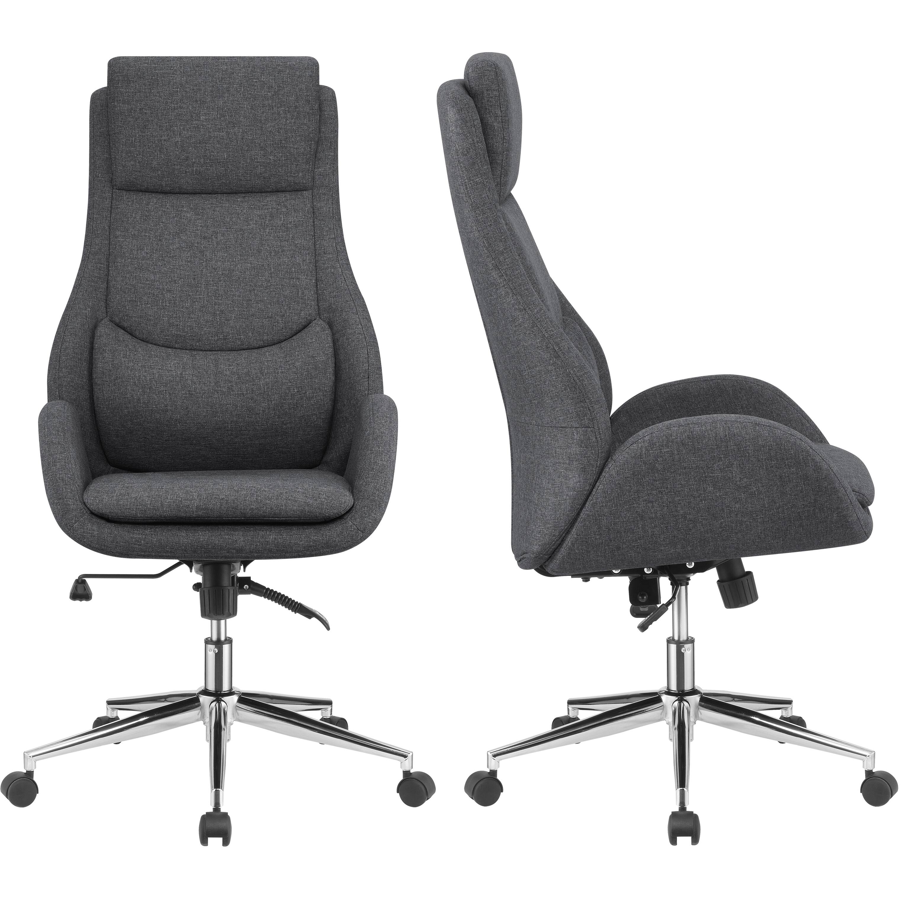 Modern High Back Executive Adjustable Grey Fabric Office Chair On
