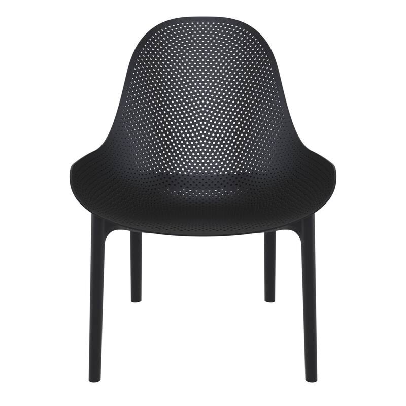 Commercial Grade Outdoor Patio Chair - Black - 32.75"