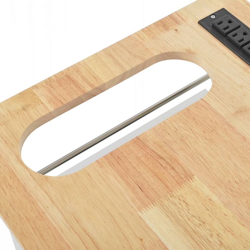 Kitchen Island with Power Outlet,Kitchen Storage Island with Drop Leaf and Rubber Wood,Open Storage and Wine Rack