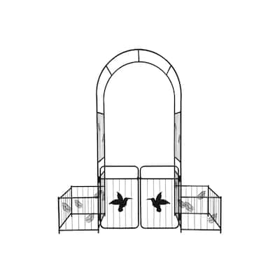 Metal Garden Arch with doors Garden Arbor