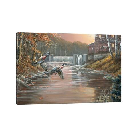 iCanvas "The Old Mill Wood Ducks" by Anderson Art Canvas Print