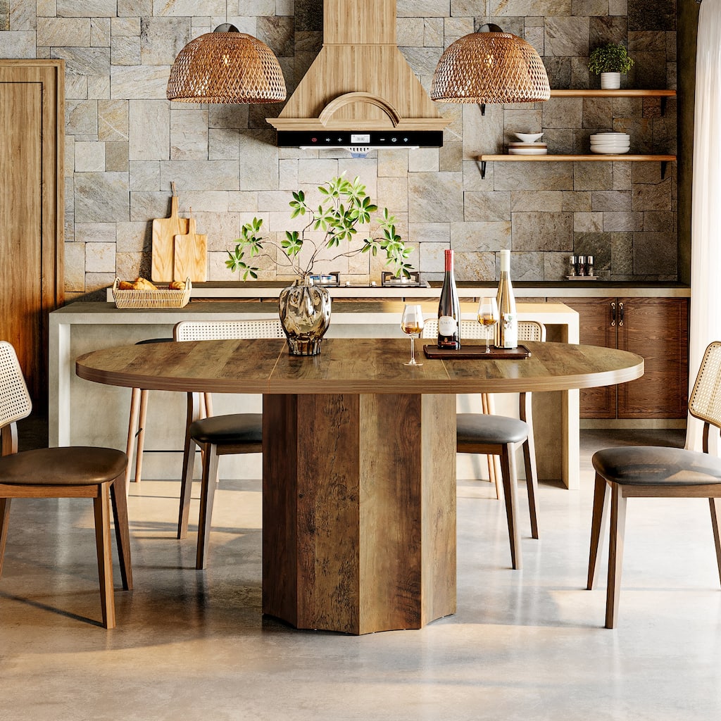 Oval Dining Table, Kitchen Table for Living Room, Dinner Reception Room