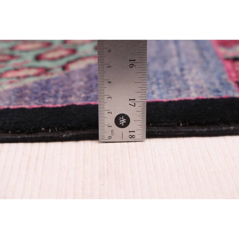 ECARPETGALLERY Hand-knotted Signature Collection Black, Burgundy Wool Rug - 7'10 x 9'11