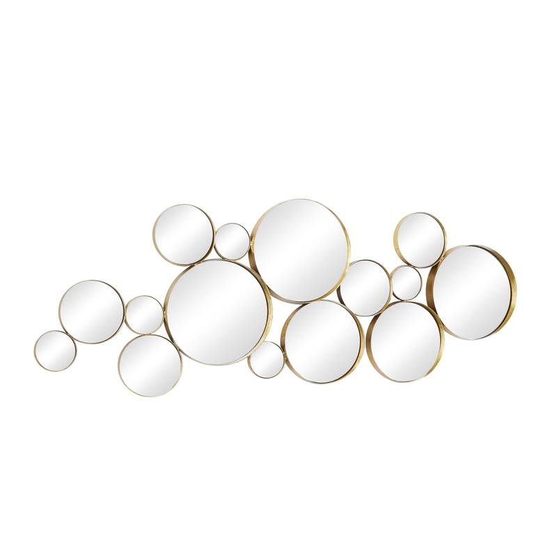 Metal Bubble Cluster Room Wall Mirror - Gold - CosmoLiving by Cosmopolitan