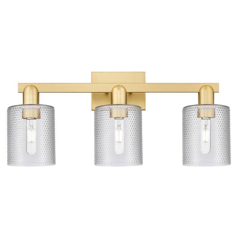 Innovations Lighting Endless Possibilities Arcadia - Cobbleskill - 3 Light 24" Bath Vanity Light - Clear/Satin Gold