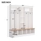 preview thumbnail 13 of 18, 66.9" W Hall Tree with Storage Bench,Cube Storage,Shelves and 8 Hooks
