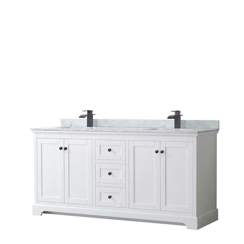 Avery Marble Top 72-inch Double Square Sink Vanity