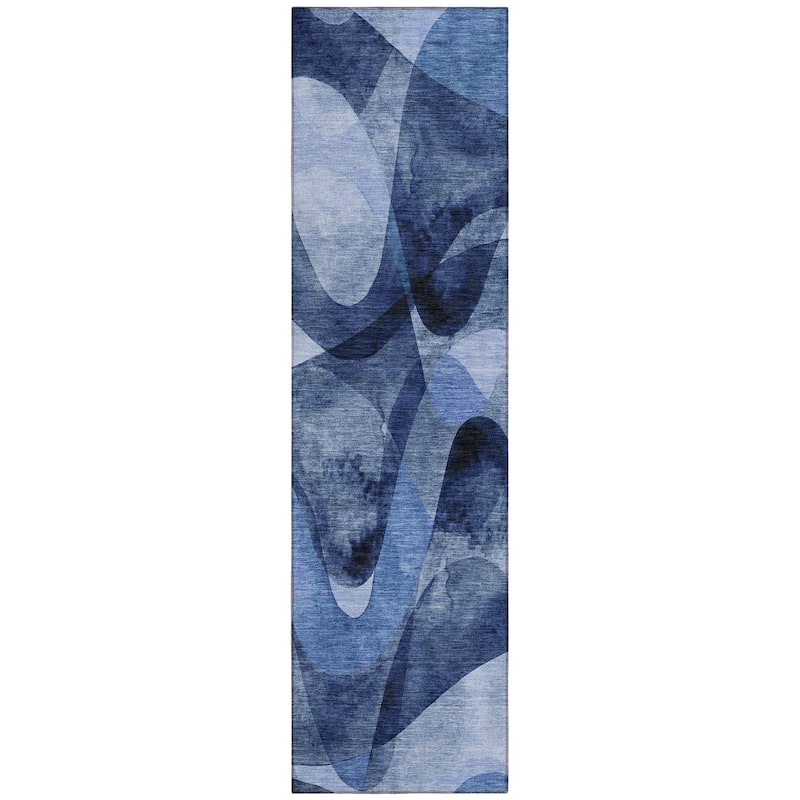 Machine Washable Indoor/ Outdoor Modern Chantille Rug