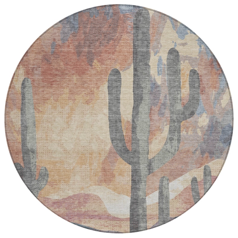 Machine Washable Indoor/ Outdoor Desert Inspiration Chantille Rug