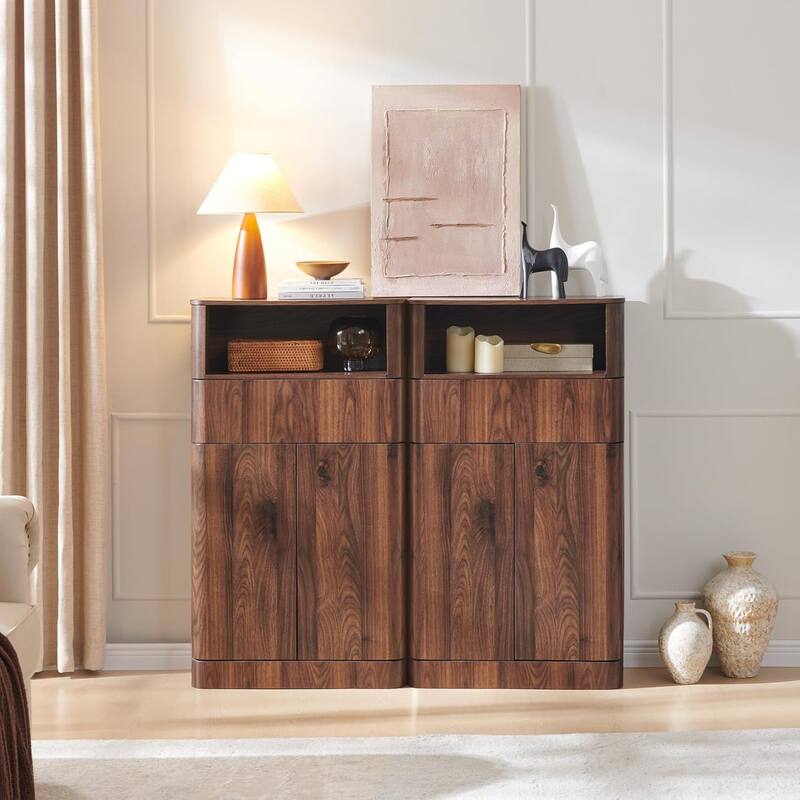 24" Modern Bathroom Storage Cabinet, Wide Cabinet For Living Room