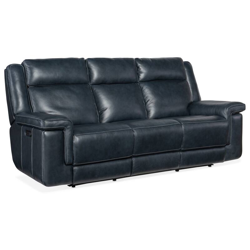 Hooker Furniture SS705-MONTEL-POWER-SOFA Montel 88" Wide Leather Power - Cosmos Cobalt
