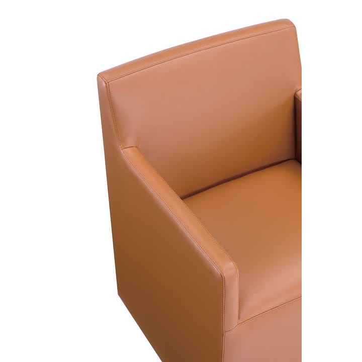 Manhattan Comfort Anna Modern Square Faux Leather Dining Armchair