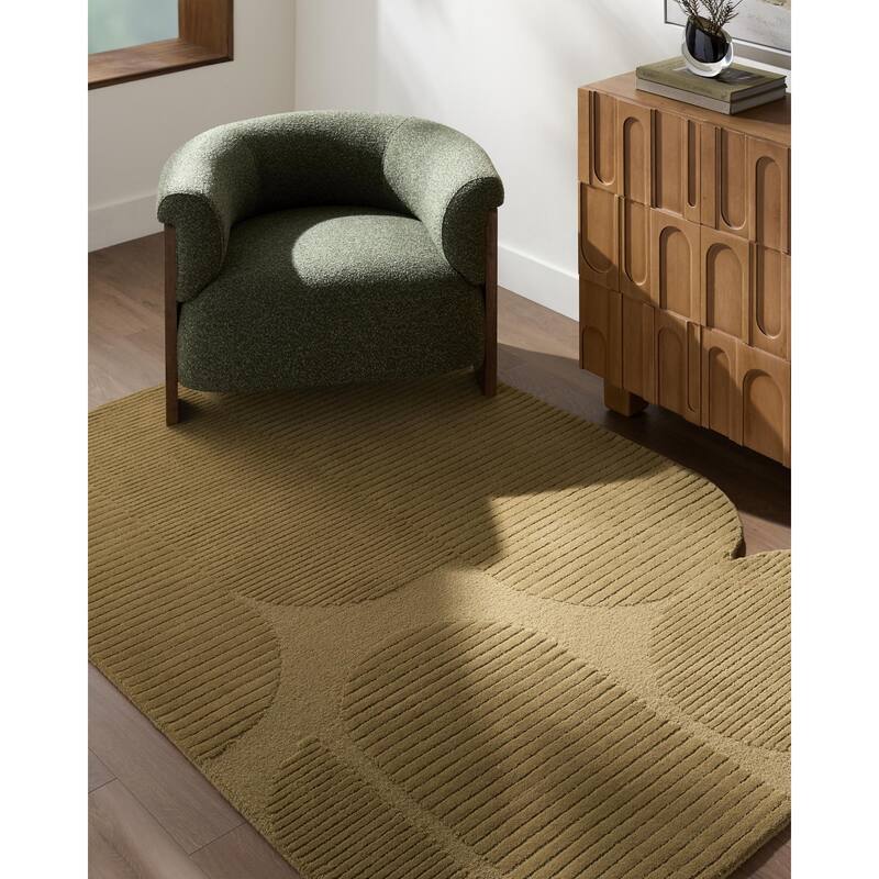 Livabliss Tate Modern & Contemporary Area Rug - Mustard - 6' x 9'