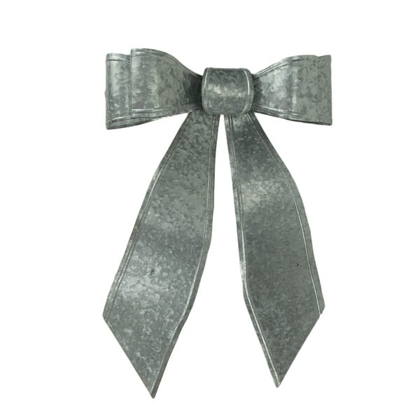Galvanized Metal Bow Christmas Holiday Wall Decor Large Bed Bath