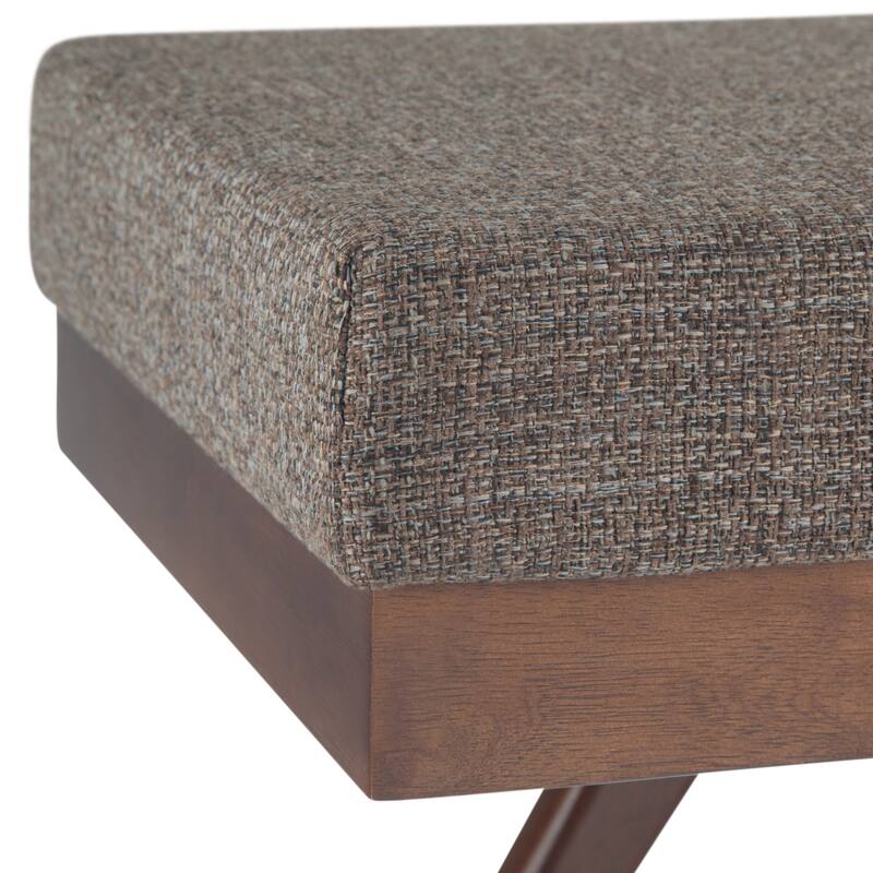 WYNDENHALL Nadine 48 inch Wide Mid Century Modern Rectangle Ottoman Bench