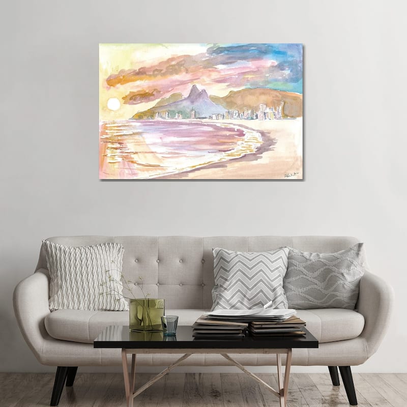 iCanvas "Sunset At Praia de Ipanema Rio de Janeiro Brazil" by Markus & Martina Bleichner Canvas Print - 32x48x1.5