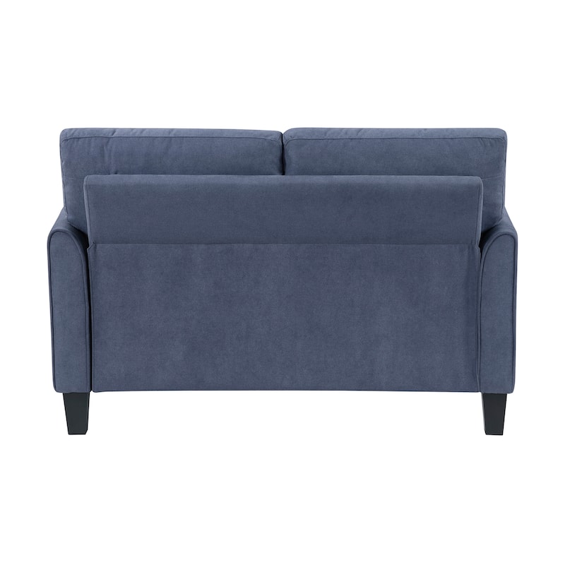 Felix 56" Textured Living Room Loveseat - Wood Finish Exposed Feet