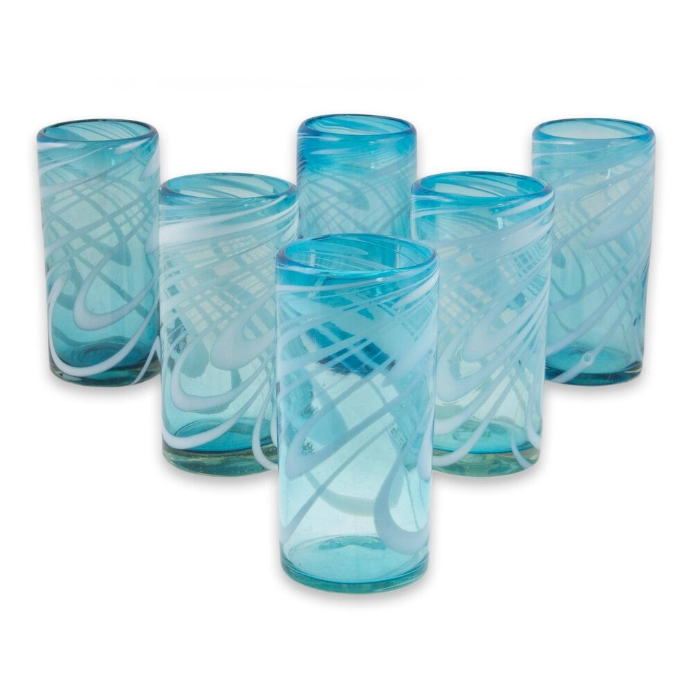 https://ak1.ostkcdn.com/images/products/is/images/direct/fe06f92bc6db1d571fc90012c83f445ce1301132/Handmade-Blown-Glass-Highball-Glasses-Whirling-Aquamarine-%28Mexico%29.jpg