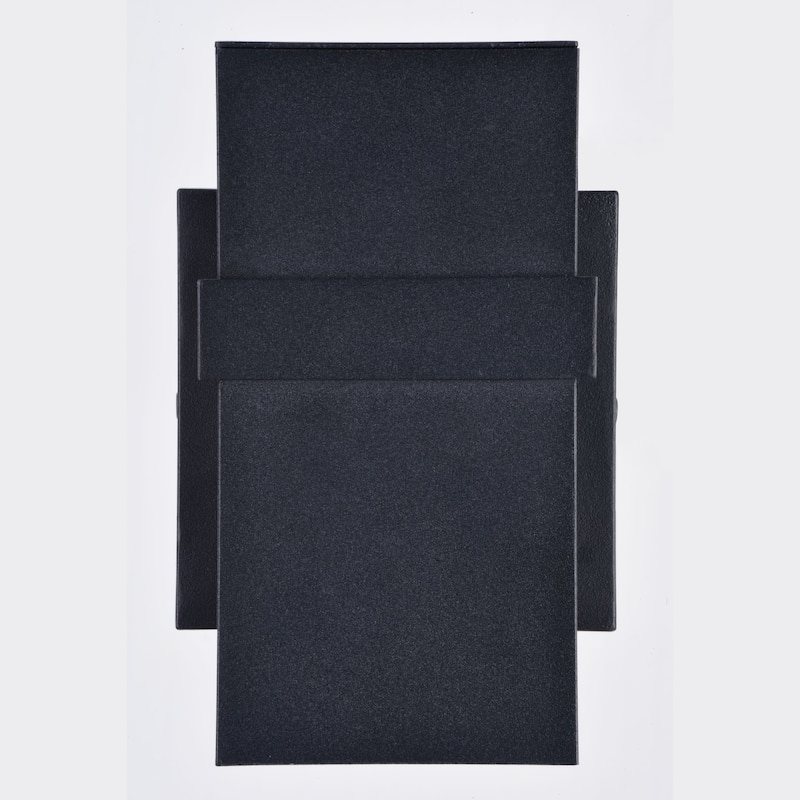 VAXCEL Lavage 1-Light Textured Black Outdoor Wall Sconce, Rust-Resistant Aluminum Metal Shade, LED Compatible Dark Sky Compliant