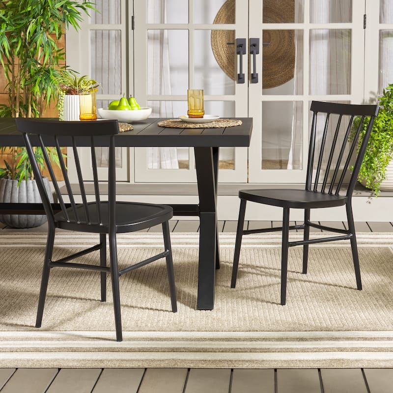 SAFAVIEH Outdoor Patio Furniture Core Spindle Chair (Set of 2) - 18"W x 22"D x 33"H