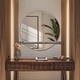 preview thumbnail 1 of 6, Allan Andrews Round Beveled Wall Mirror with Gray Wood Shelf - 36"w x 32"h x 5"d