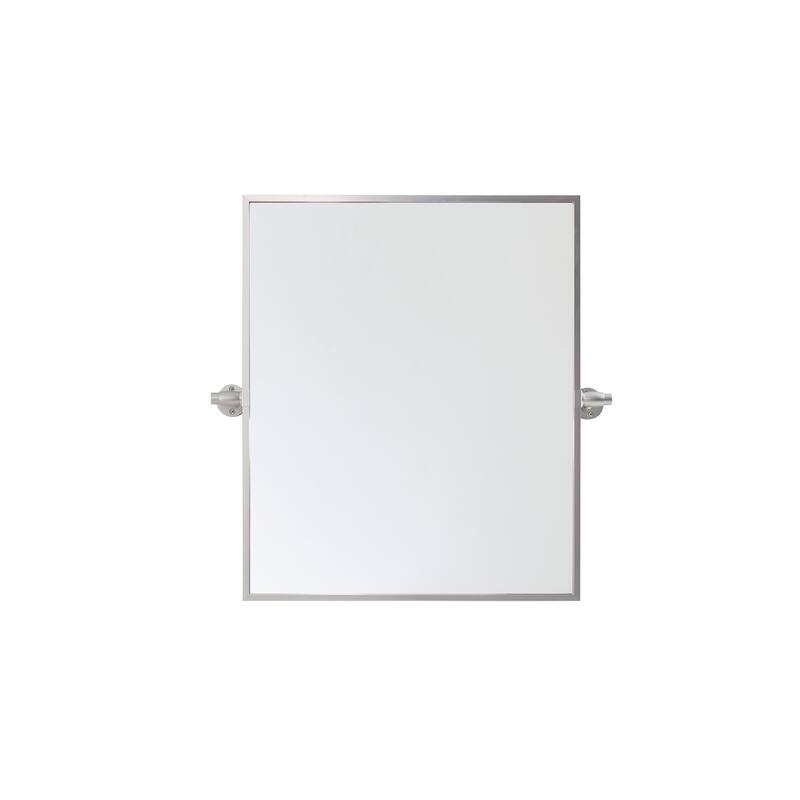 Indigo Home Rectangle Pivot Mirror - 20 x 24 - Silver