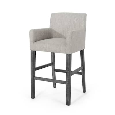 Upholstered 30.5 inch Counter Stools with Wood Base for Dining Room
