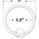 preview thumbnail 17 of 30, Set of 14 Solid Metal Window Drapery Curtain Panel Ring with Eyelet, 1.5" Inner Diameter, Fits Up to 1.25" Rod