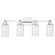 preview thumbnail 14 of 76, Innovations Lighting Endless Possibilities Arcadia - Clymer - 4 Light 31" Bath Vanity Light Clear/Polished Chrome
