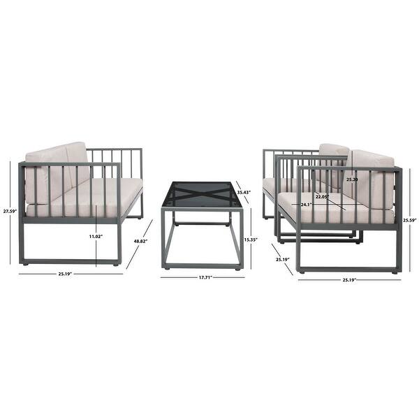 SAFAVIEH Outdoor Holyoke 4 Pc Living Set On Sale Bed Bath & Beyond