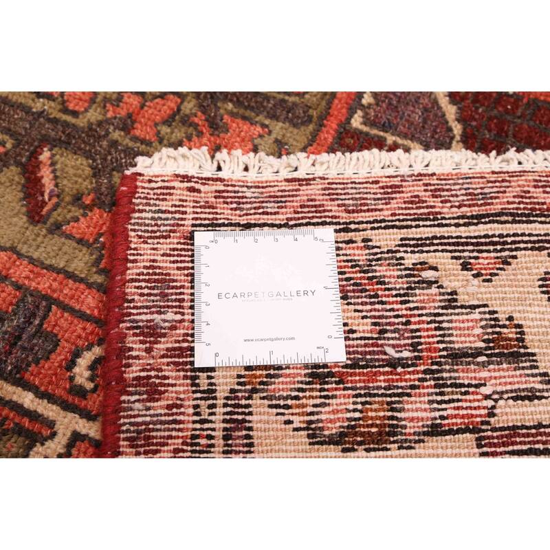 ECARPETGALLERY Hand-knotted Kayseri Vintage Dark Red Wool Rug - 6'9 x 9'8