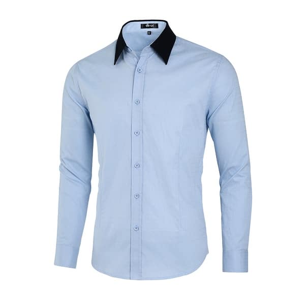 Shop Men Casual Button Down Shirts Long Sleeve Fashion Slim Fit