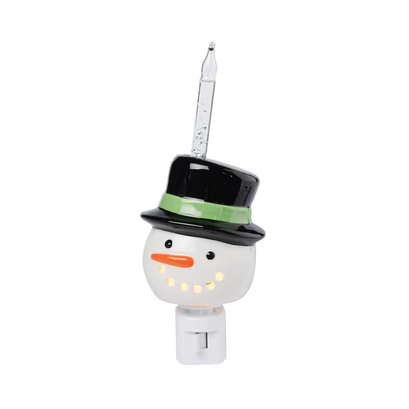 Snowman Bubble Night Light - White