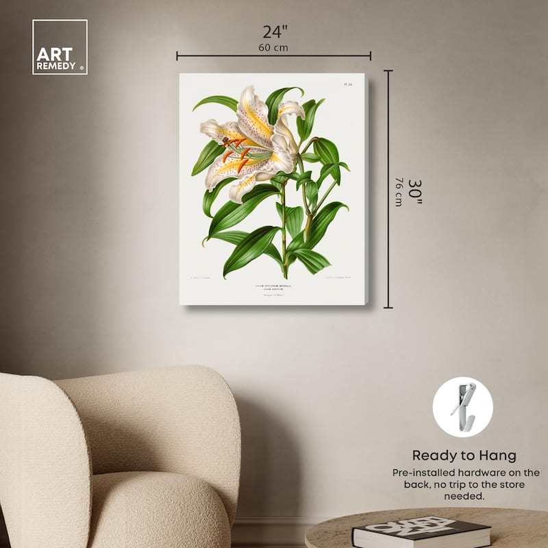 Lilium Speciosum Imperiale Canvas by Art Remedy, Gallery Wrapped